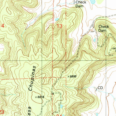 United States Geological Survey Mesa Chupinas, NM (1989, 24000-Scale) digital map