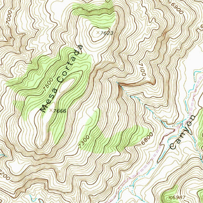 United States Geological Survey Mesa Cortada, NM (1961, 24000-Scale) digital map