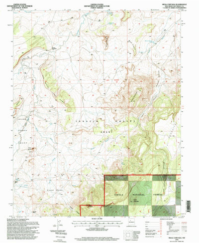 United States Geological Survey Mesa Cortada, NM (1995, 24000-Scale) digital map