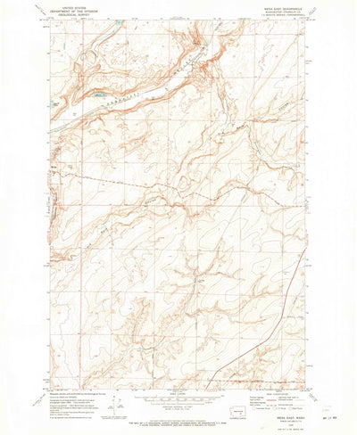 United States Geological Survey Mesa East, WA (1970, 24000-Scale) digital map