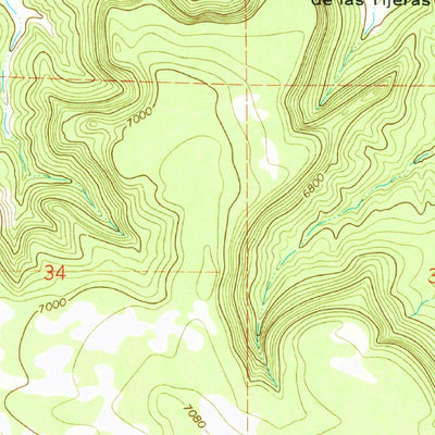 United States Geological Survey Mesa El Toro, NM (1966, 24000-Scale) digital map