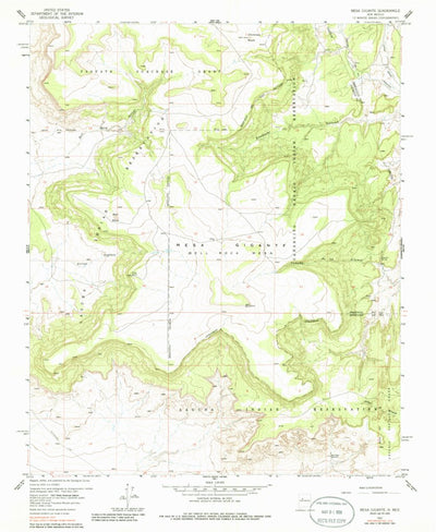 United States Geological Survey Mesa Gigante, NM (1957, 24000-Scale) digital map