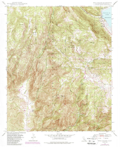 United States Geological Survey Mesa Grande, CA (1948, 24000-Scale) digital map