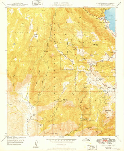 United States Geological Survey Mesa Grande, CA (1949, 24000-Scale) digital map
