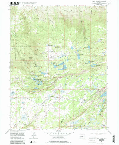United States Geological Survey Mesa Lakes, CO (1955, 24000-Scale) digital map