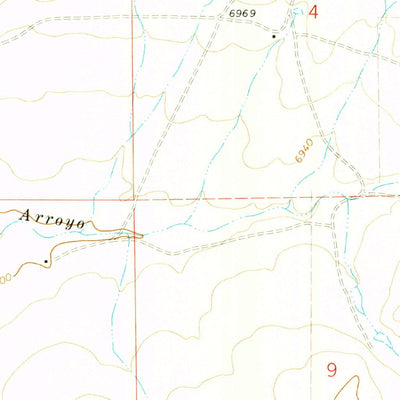 United States Geological Survey Mesa Larga, NM (1971, 24000-Scale) digital map