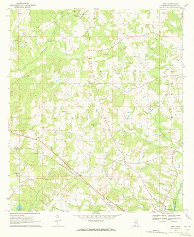 United States Geological Survey Mesa, MS (1970, 24000-Scale) digital map