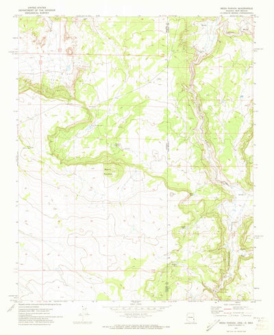 United States Geological Survey Mesa Parada, AZ-NM (1971, 24000-Scale) digital map