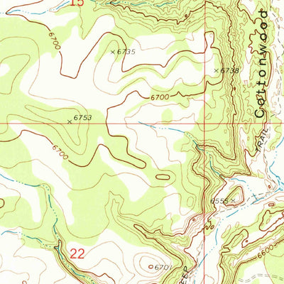 United States Geological Survey Mesa Parada, AZ-NM (1971, 24000-Scale) digital map