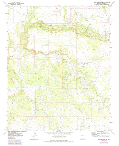 United States Geological Survey Mesa Parada NW, AZ (1971, 24000-Scale) digital map