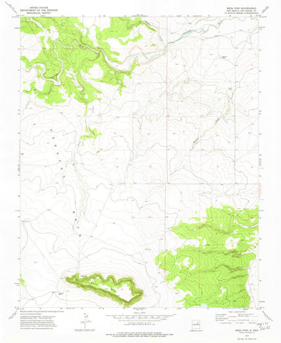 United States Geological Survey Mesa Pino, NM (1972, 24000-Scale) digital map
