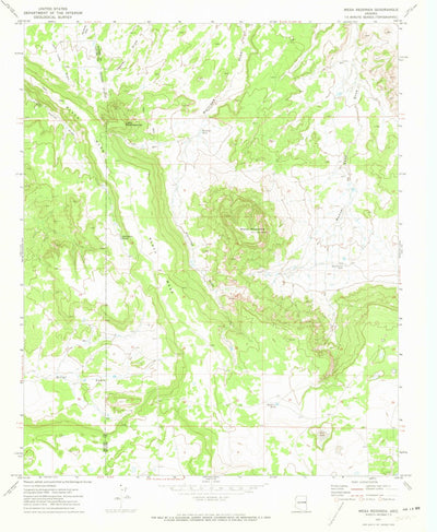 United States Geological Survey Mesa Redonda, AZ (1971, 24000-Scale) digital map