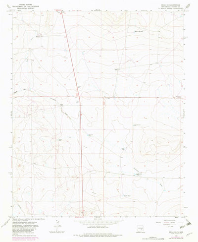 United States Geological Survey Mesa SE, NM (1967, 24000-Scale) digital map