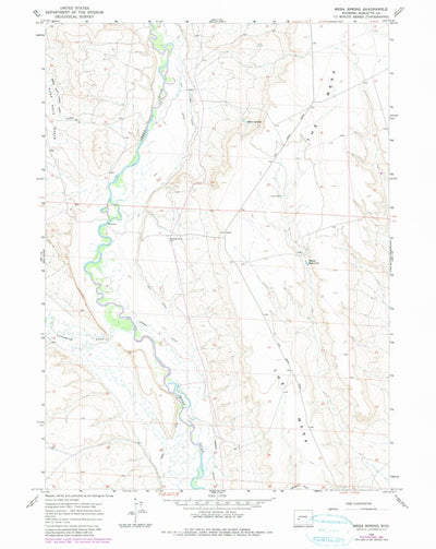 United States Geological Survey Mesa Spring, WY (1964, 24000-Scale) digital map