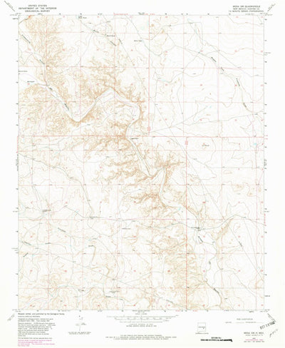 United States Geological Survey Mesa SW, NM (1967, 24000-Scale) digital map