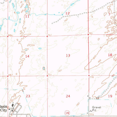 United States Geological Survey Mesa, WA (1965, 62500-Scale) digital map