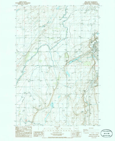 United States Geological Survey Mesa West, WA (1986, 24000-Scale) digital map