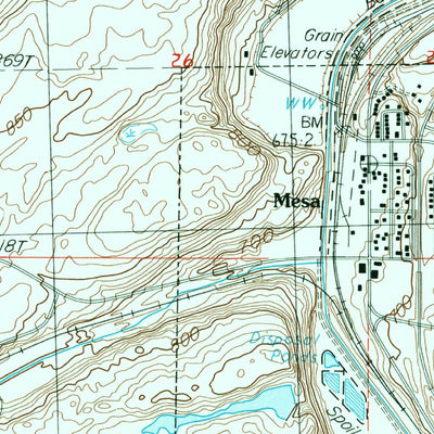 United States Geological Survey Mesa West, WA (1986, 24000-Scale) digital map