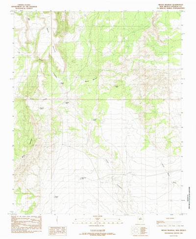 United States Geological Survey Mesas Mojinas, NM (1985, 24000-Scale) digital map