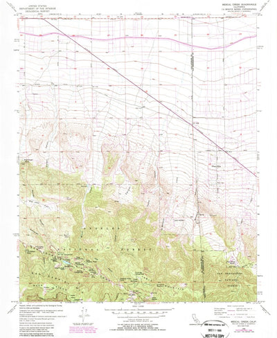 United States Geological Survey Mescal Creek, CA (1956, 24000-Scale) digital map