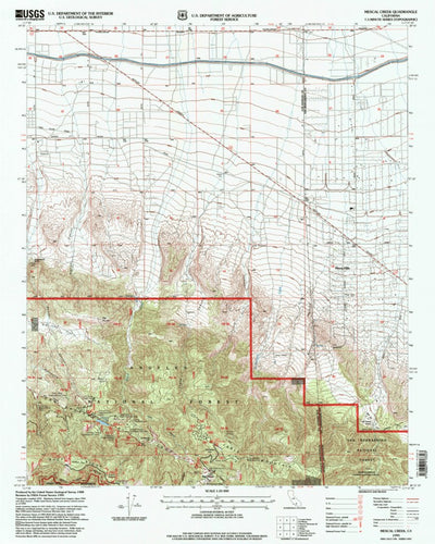 United States Geological Survey Mescal Creek, CA (1995, 24000-Scale) digital map