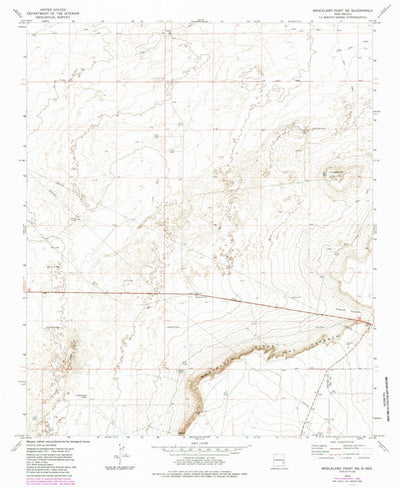 United States Geological Survey Mescalero Point NE, NM (1973, 24000-Scale) digital map