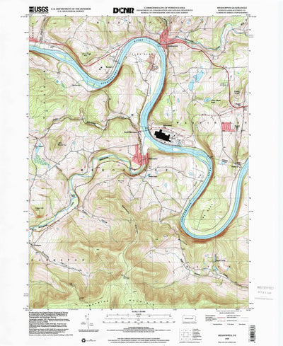 United States Geological Survey Meshoppen, PA (1999, 24000-Scale) digital map