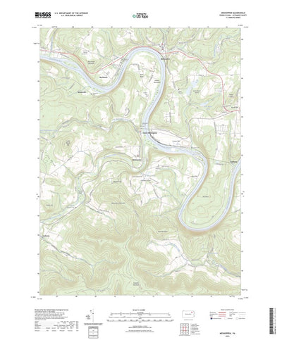 United States Geological Survey Meshoppen, PA (2023, 24000-Scale) digital map
