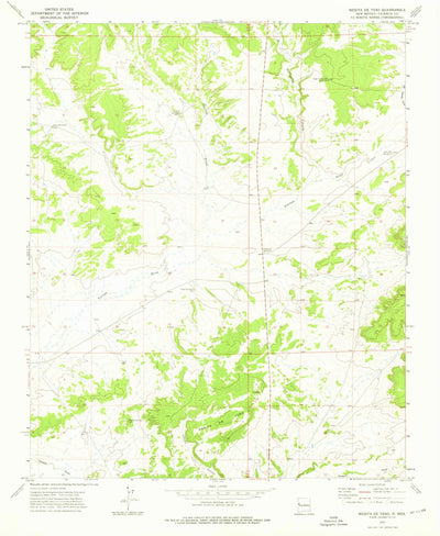 United States Geological Survey Mesita De Yeso, NM (1972, 24000-Scale) digital map
