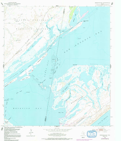 United States Geological Survey Mesquite Bay, TX (1952, 24000-Scale) digital map