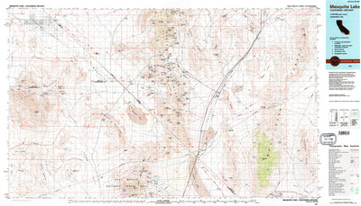 United States Geological Survey Mesquite Lake, CA-NV (1985, 100000-Scale) digital map