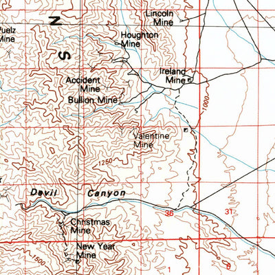 United States Geological Survey Mesquite Lake, CA-NV (1985, 100000-Scale) digital map