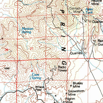 United States Geological Survey Mesquite Lake, CA-NV (1985, 100000-Scale) digital map