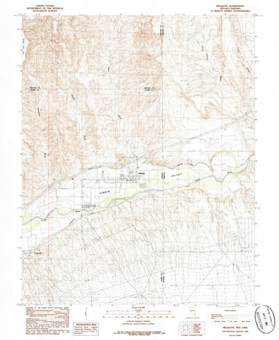 United States Geological Survey Mesquite, NV-AZ (1985, 24000-Scale) digital map