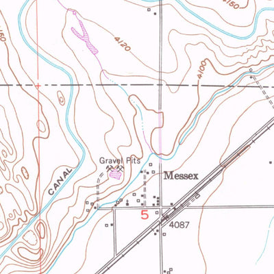 United States Geological Survey Messex, CO (1971, 24000-Scale) digital map