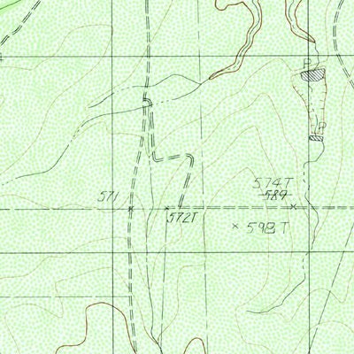 United States Geological Survey Mesteno Creek North, TX (1982, 24000-Scale) digital map