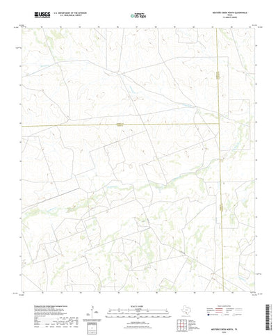 United States Geological Survey Mesteno Creek North, TX (2022, 24000-Scale) digital map