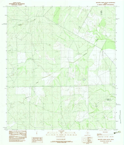 United States Geological Survey Mesteno Creek South, TX (1982, 24000-Scale) digital map