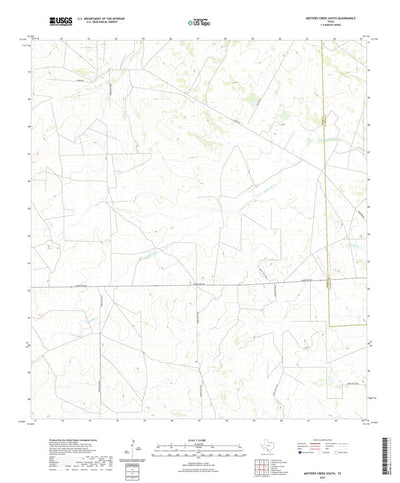 United States Geological Survey Mesteno Creek South, TX (2022, 24000-Scale) digital map