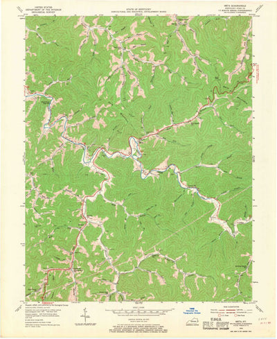United States Geological Survey Meta, KY (1954, 24000-Scale) digital map