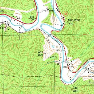 United States Geological Survey Meta, KY (1978, 24000-Scale) digital map