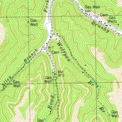 United States Geological Survey Meta, KY (1978, 24000-Scale) digital map