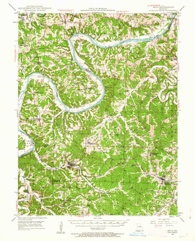United States Geological Survey Meta, MO (1948, 62500-Scale) digital map