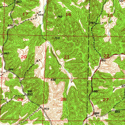 United States Geological Survey Meta, MO (1948, 62500-Scale) digital map