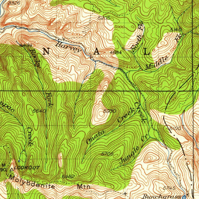 United States Geological Survey Metaline, WA-ID (1934, 125000-Scale) digital map
