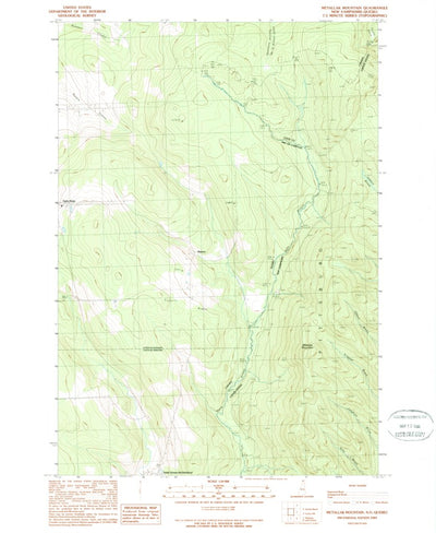 United States Geological Survey Metallak Mountain, NH (1989, 24000-Scale) digital map
