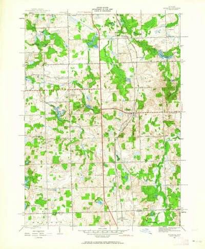 United States Geological Survey Metamora, MI (1943, 24000-Scale) digital map
