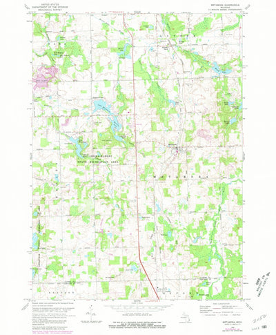 United States Geological Survey Metamora, MI (1968, 24000-Scale) digital map