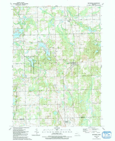 United States Geological Survey Metamora, MI (1991, 24000-Scale) digital map