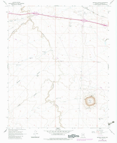United States Geological Survey Meteor Crater, AZ (1968, 24000-Scale) digital map